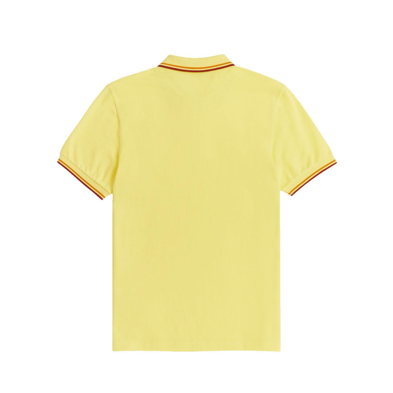 Polo In Piquet Con Inserti A Contrasto Uomo Limelt Gold Clare M3600 M63LIMELT.GLD.CLARE FRED PERRY 