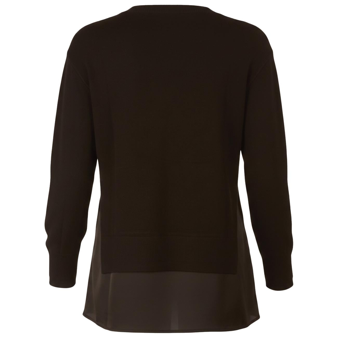 Griocollo Con Inserti In Tessuto 255W1002 - AW 029 NERO ANIS WHITE 