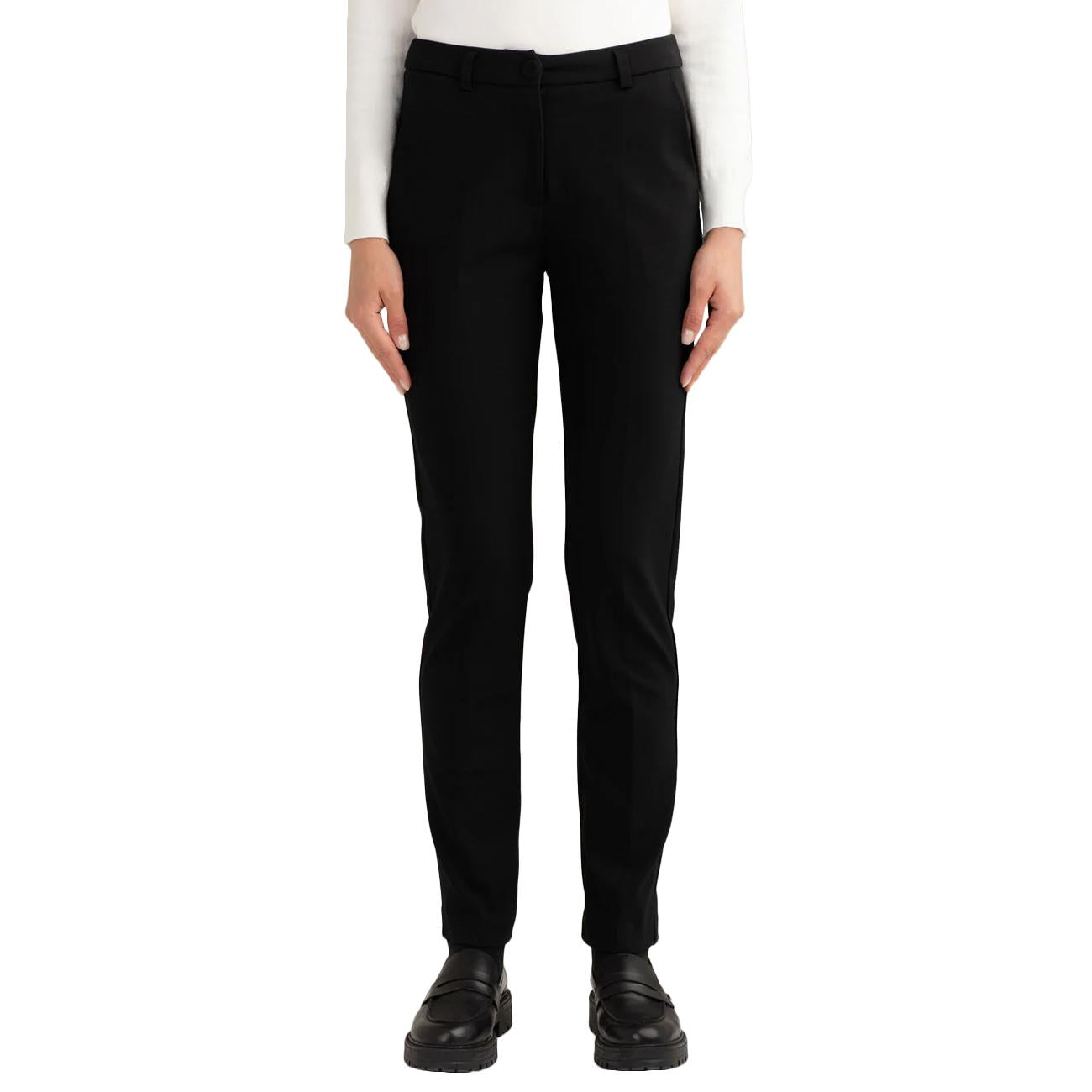Pantalone A Sigaretta In Tintofilo FW25W13PU A0951 BLACK FRED MELLO 