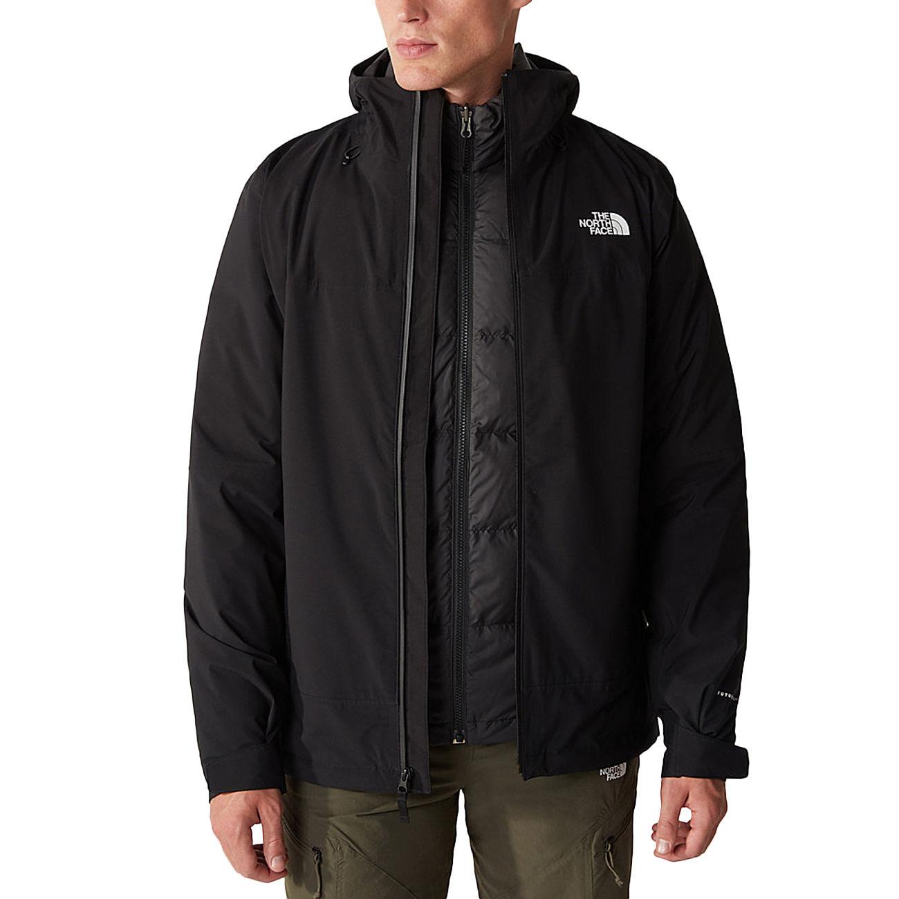 GIACCA U. MOUNTAIN LIGHT FUTURELIGHT TRICLIMATE THE NORTH FACE NF0A4R2I KX71 TNF BLACK/ TNF BLACK THE NORTH FACE 