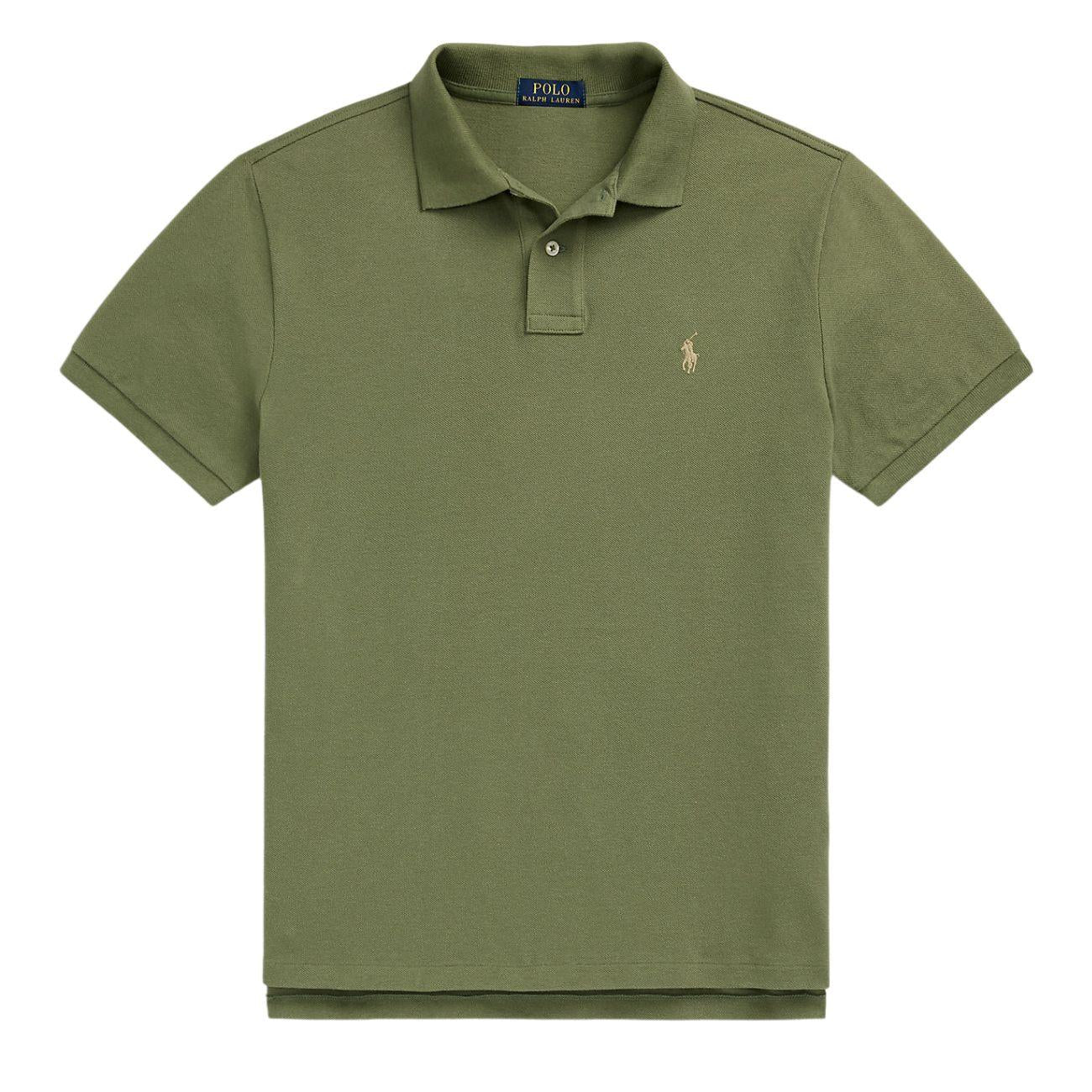 Polo Slim Fit Mesh Uomo Verde 710536856 436 GARDEN TRAIL/C8668 POLO RALPH LAUREN 