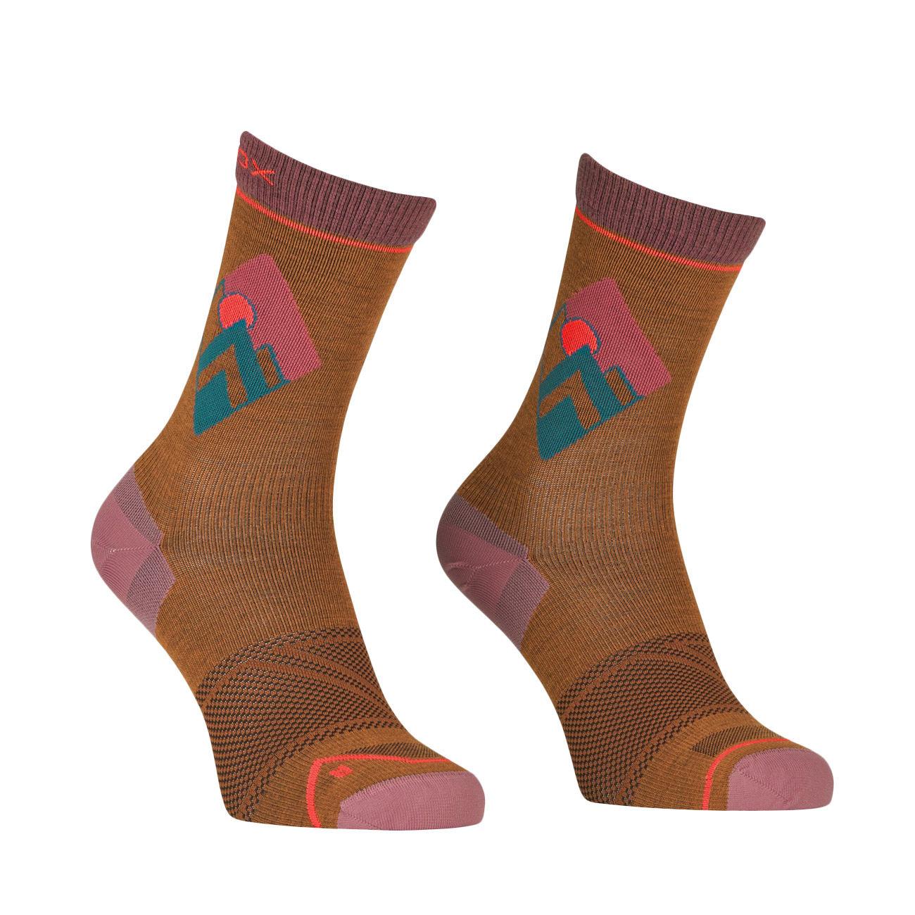 CALZE D. ALPINE LIGHT COMP MID SOCKS ORTOVOX 54792 BRISTLE BROWN ORTOVOX 