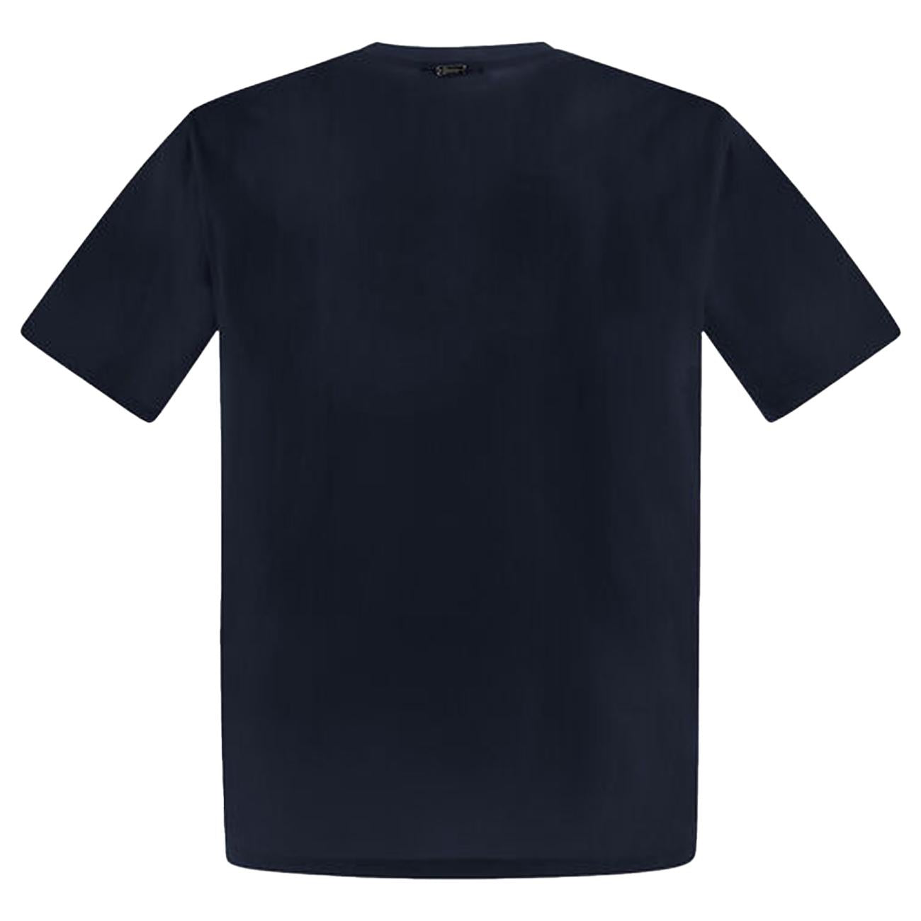 T-Shirt In Cotone Elasticizzato Superfine JG000174U-52003 9200 BLU HERNO 