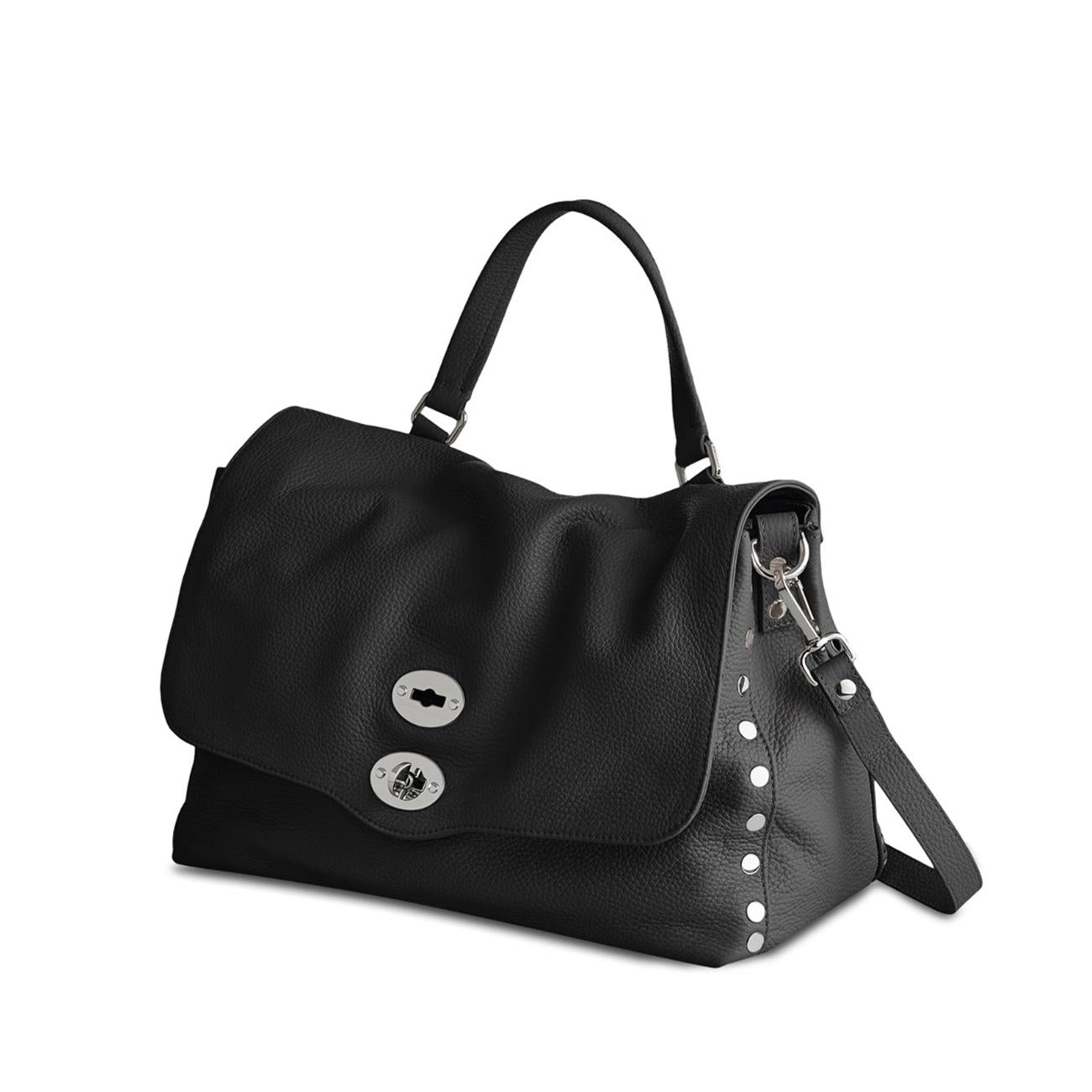 Borsa Postina M Daily Donna Nero 068010 0040000 M Z0001 NERO ZANELLATO 