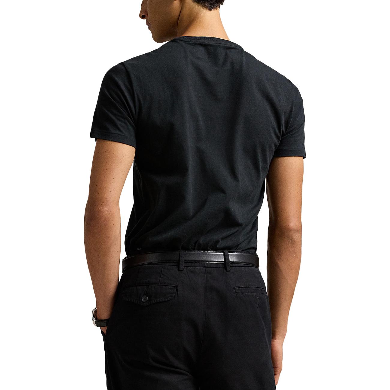 T-shirt Girocollo In Jersey Slim Fit 710680785 001 RL BLACK POLO RALPH LAUREN 