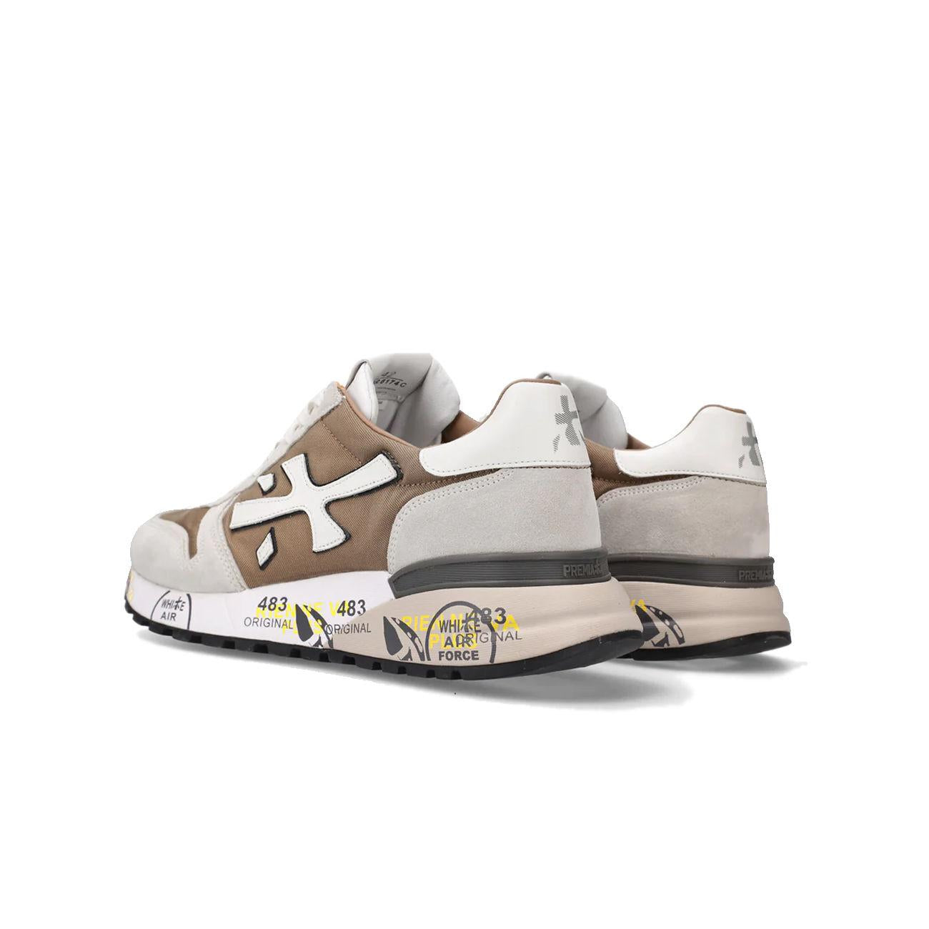 SNEAKERS U. LOGO GRANDE NYLON/SUEDE PREMIATA MICK VAR 6174 GREY/BROWN/CAMM./GHIACC. PREMIATA 