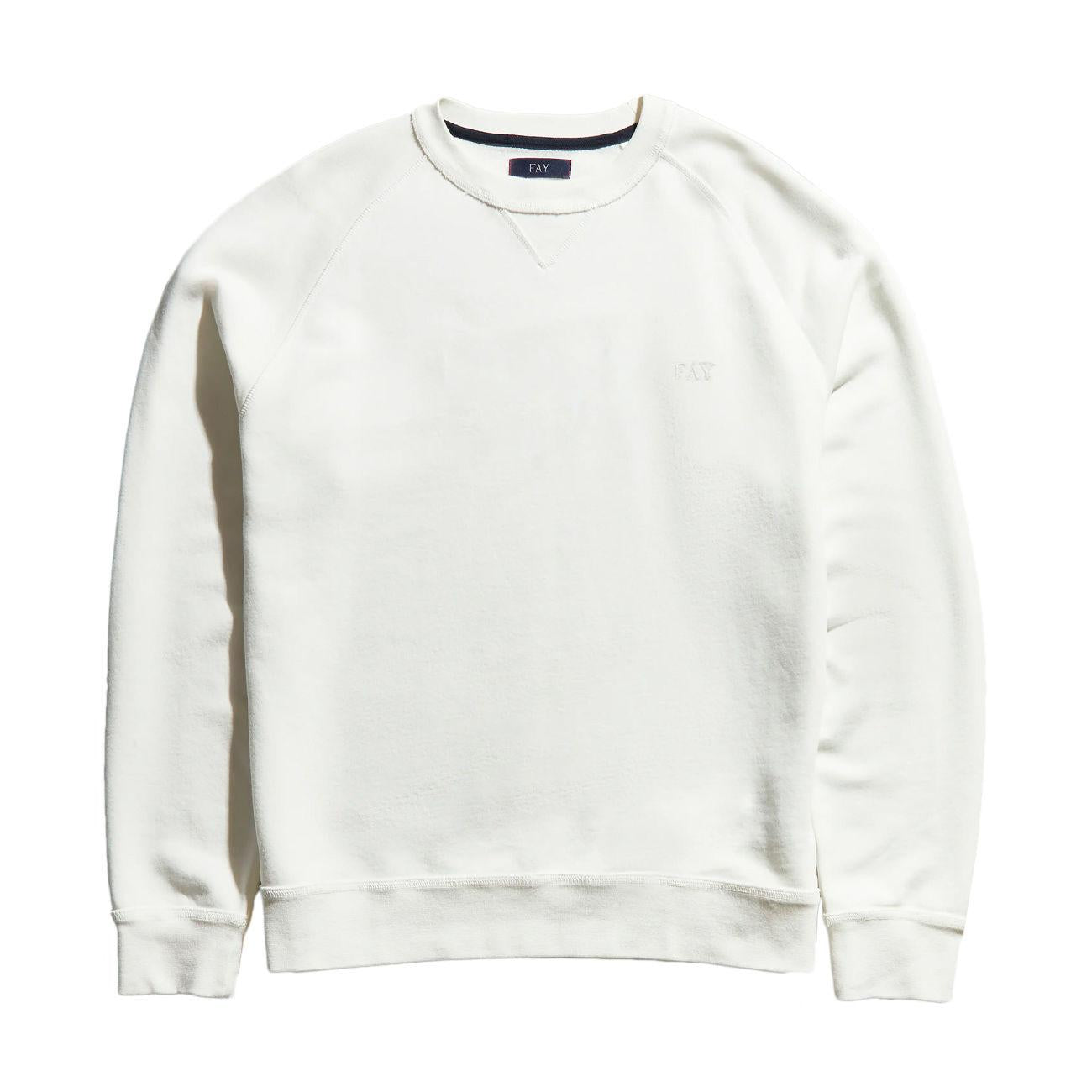 Felpa Ricamo 3D Uomo Bianco NJMB546142TUDAB003 BIANCO FAY 