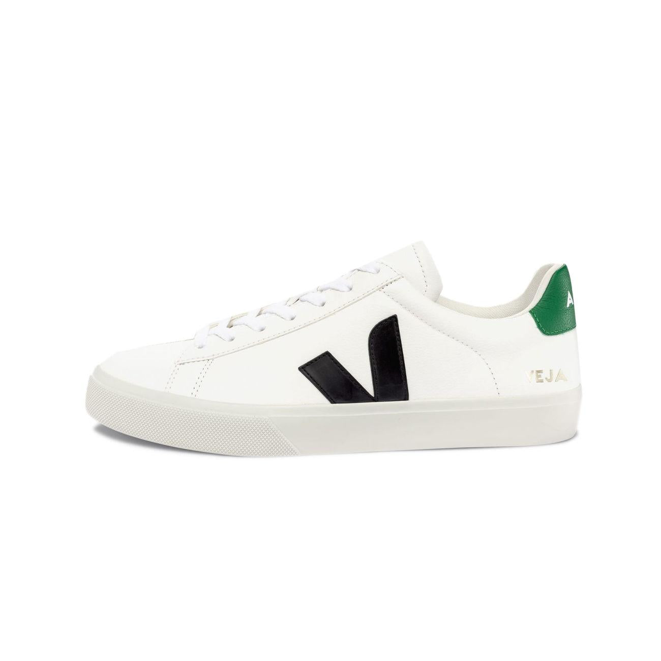 SCARPE U. CAMPO CHROMEFREE LEATHER VEJA CP0503155 WHITE/BLACK/EMERAUDE VEJA 