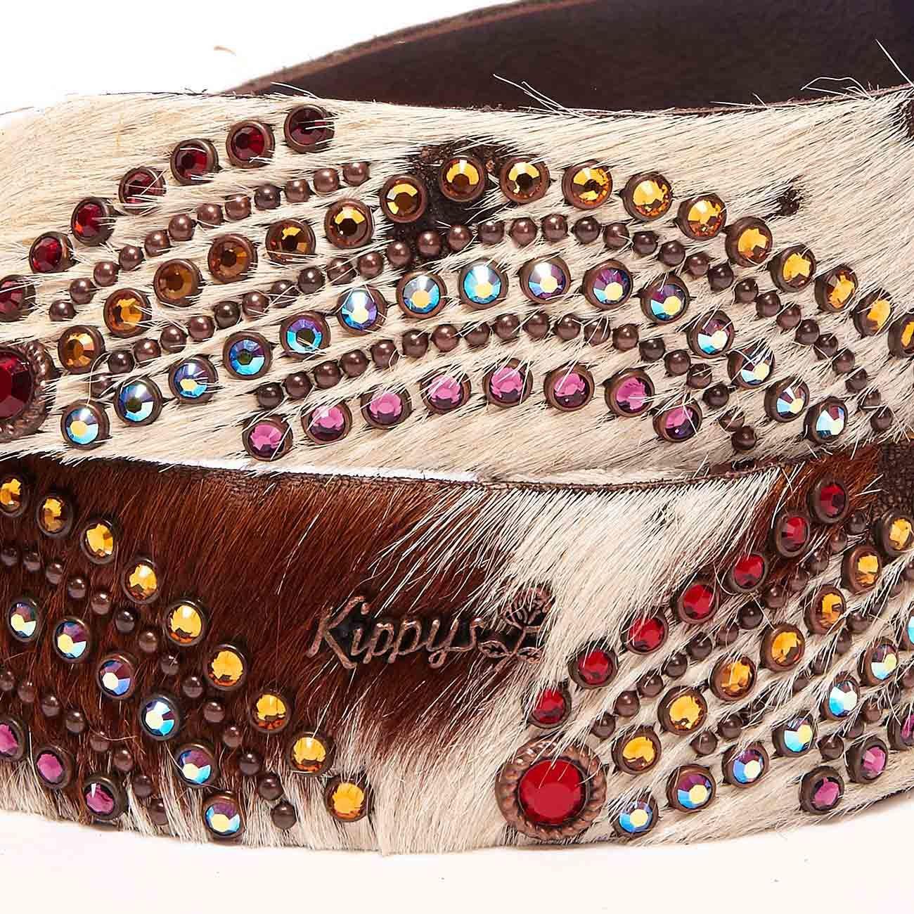 Cintura Alta Cavallino Muccato Swarovsky Donna Marrone Bianco Multicolor SWAMUCCAFDEC MARRONE.BIANCO.MULTICOLOR KIPPYS 