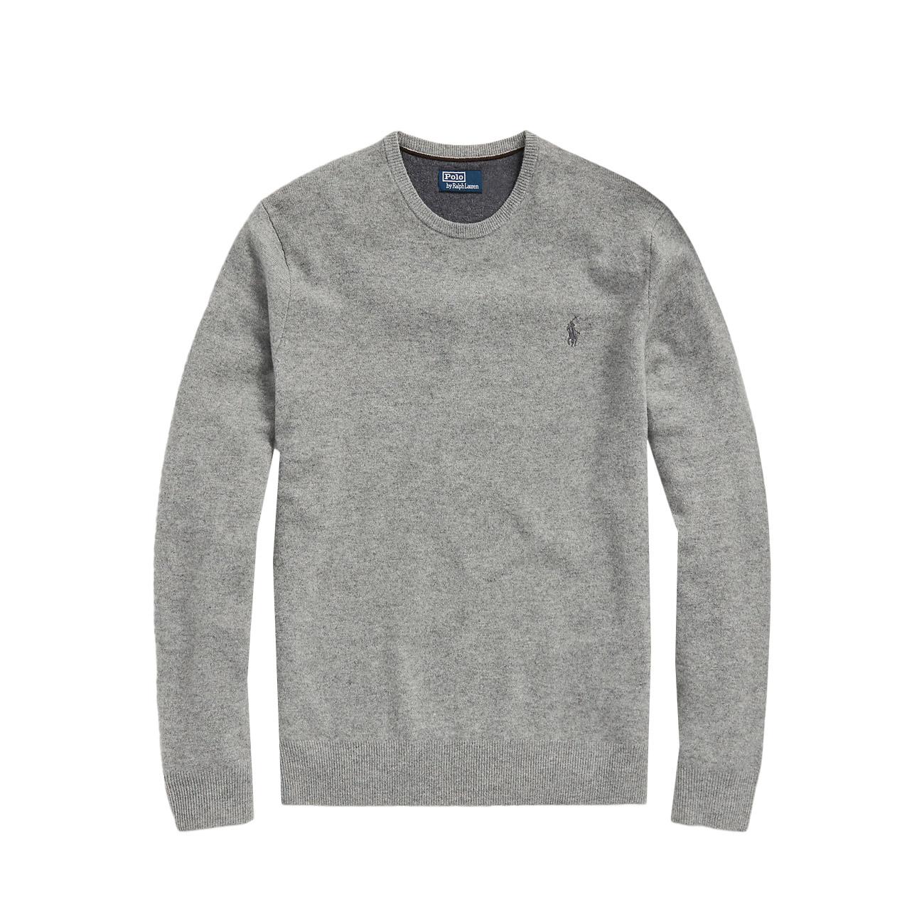 Pullover Lambswool Uomo Fawn Grey Heather 710876714 007 FAWN GREY HEATHER POLO RALPH LAUREN 
