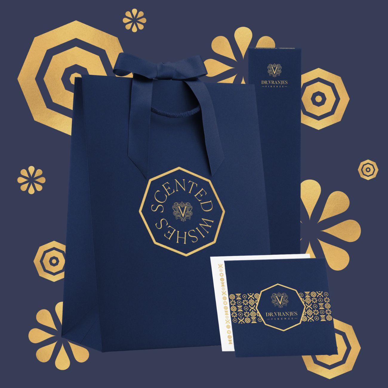 Gift Box Diffuser Rosa Tabacco 250 Ml Con Candela 80 Gr GFT0074BHBUE1 NEUTRO DR. VRANJES FIRENZE 