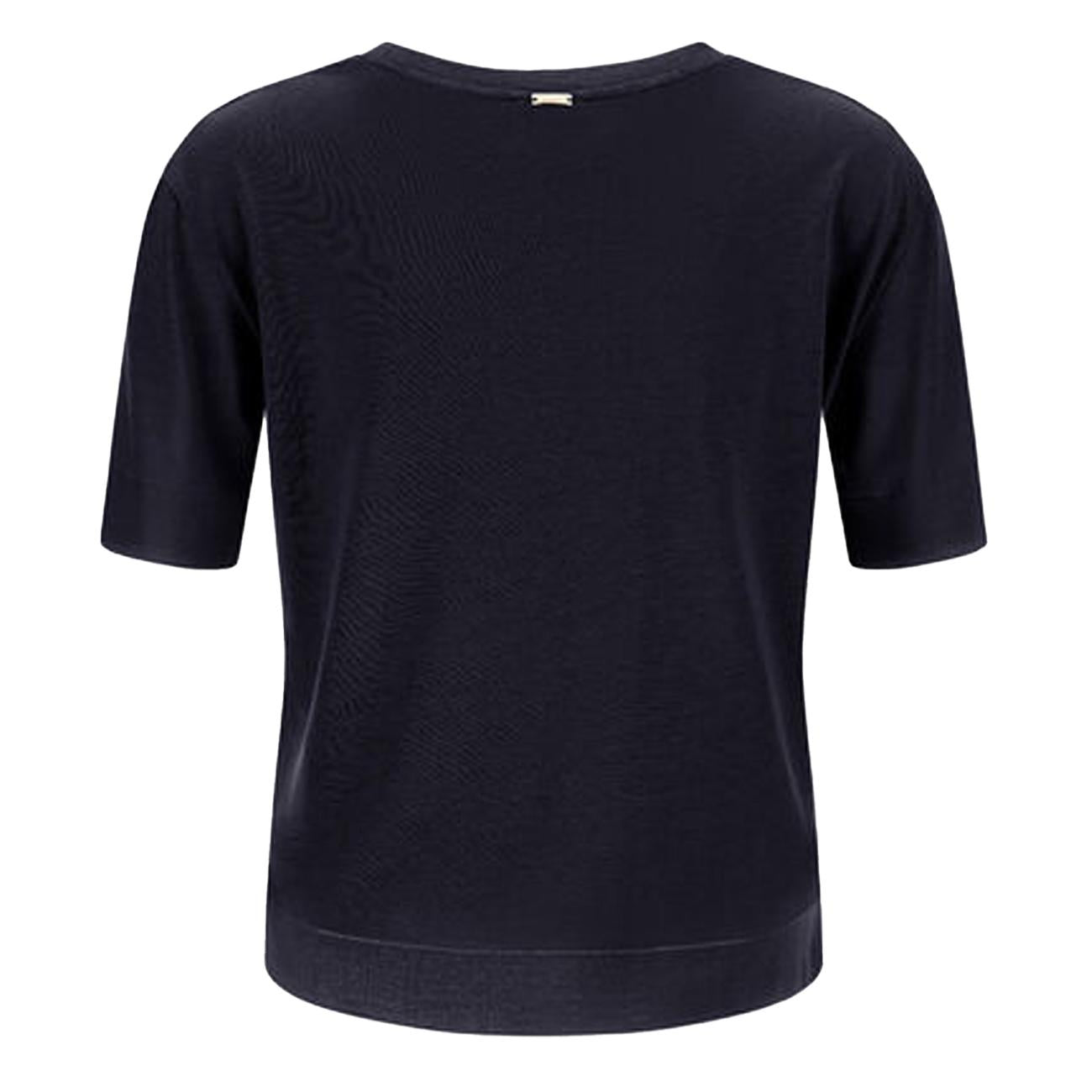T-Shirt In Glam Knit Effect JG000223D-52056 9200 BLU HERNO 