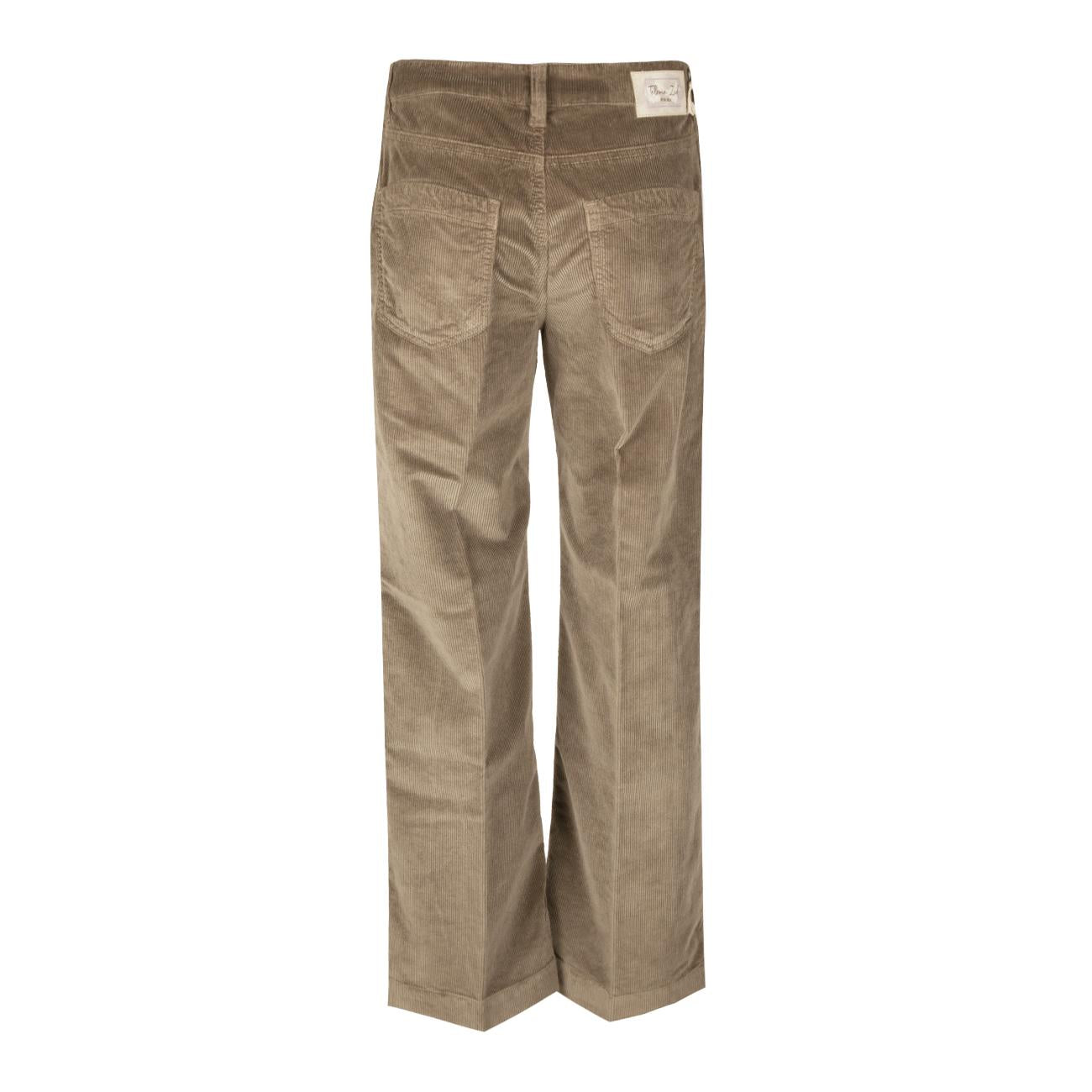 Pantalone 5 Tasche In Velluto Donna Tortora SHAILA-QVR 700 TORTORA TELERIA ZED 