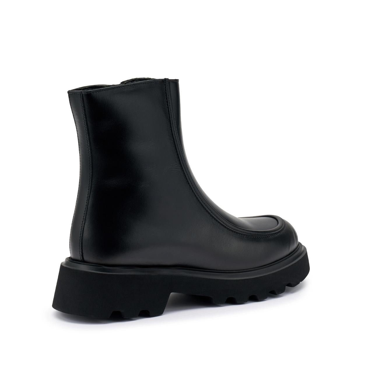 Tronchetto Zip In Pelle Donna Nero 85N6 NERO FRAU 