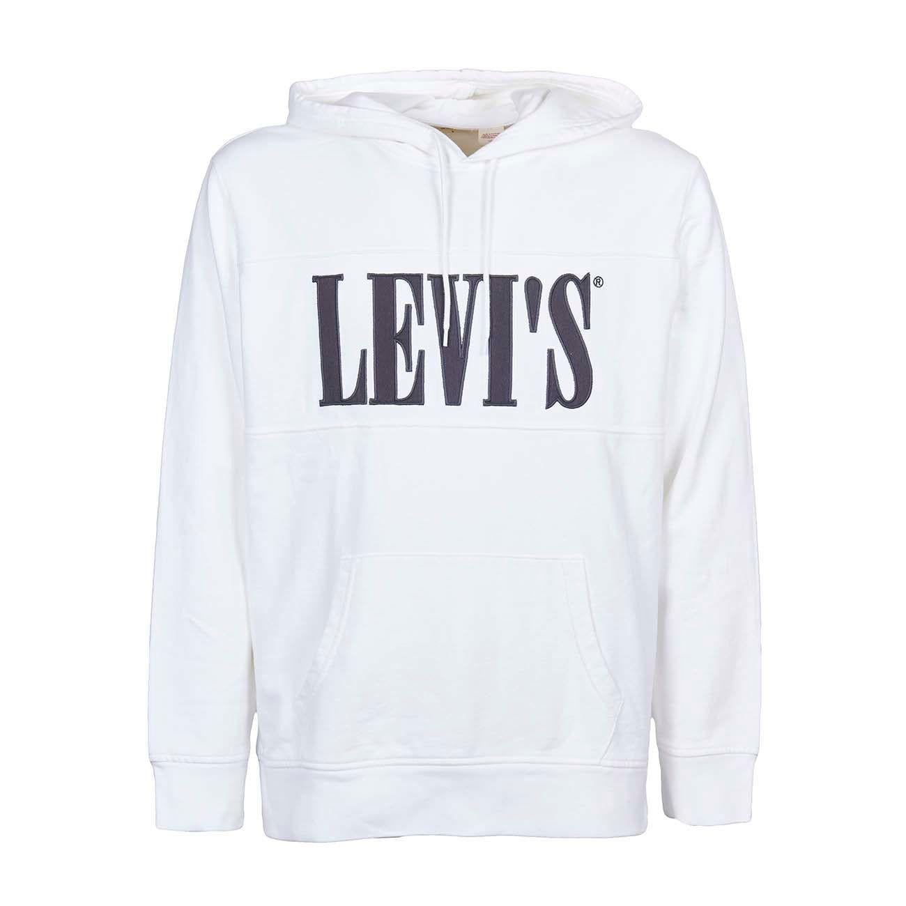 Felpa Pieced Hoodie Uomo Bianco Nero LEVI/85620/0001 BCO/NERO LEVIS 