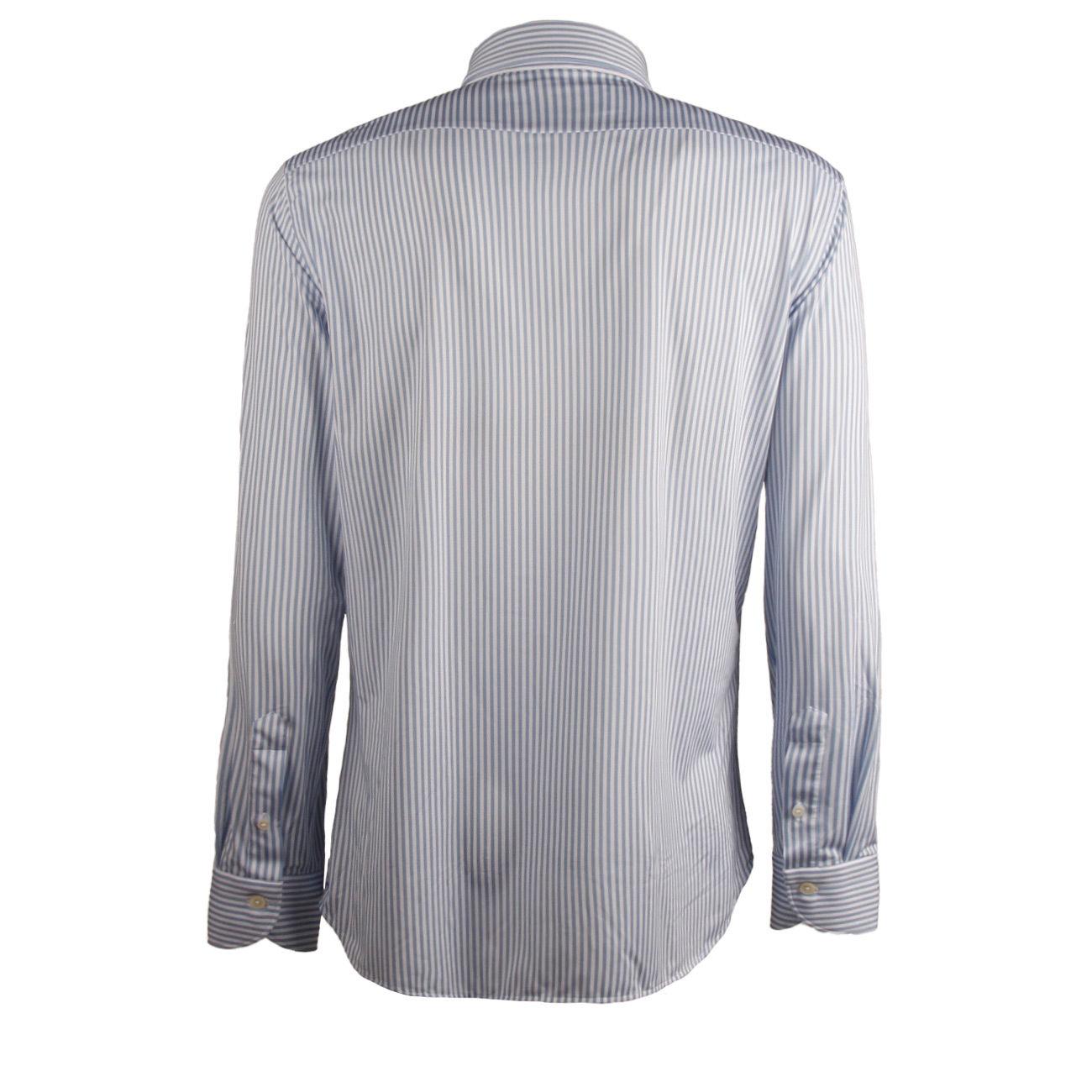 CAMICIA U. M/L IN TESS. TECNICO C/FRANCESE T.UNITO GUGLIELMINOTTI QKNCJE RB1/BIANCO/AZZ. GUGLIELMINOTTI 