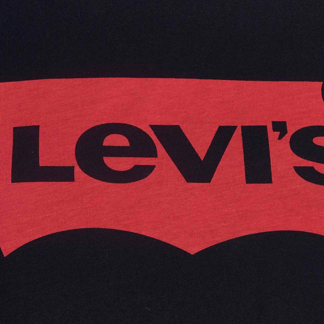 LEVIS T-Shirt The Perfect Graphic Tee With Logo Donna Nero Rosso LEVI/17369/0201 NERO/ROSSO 