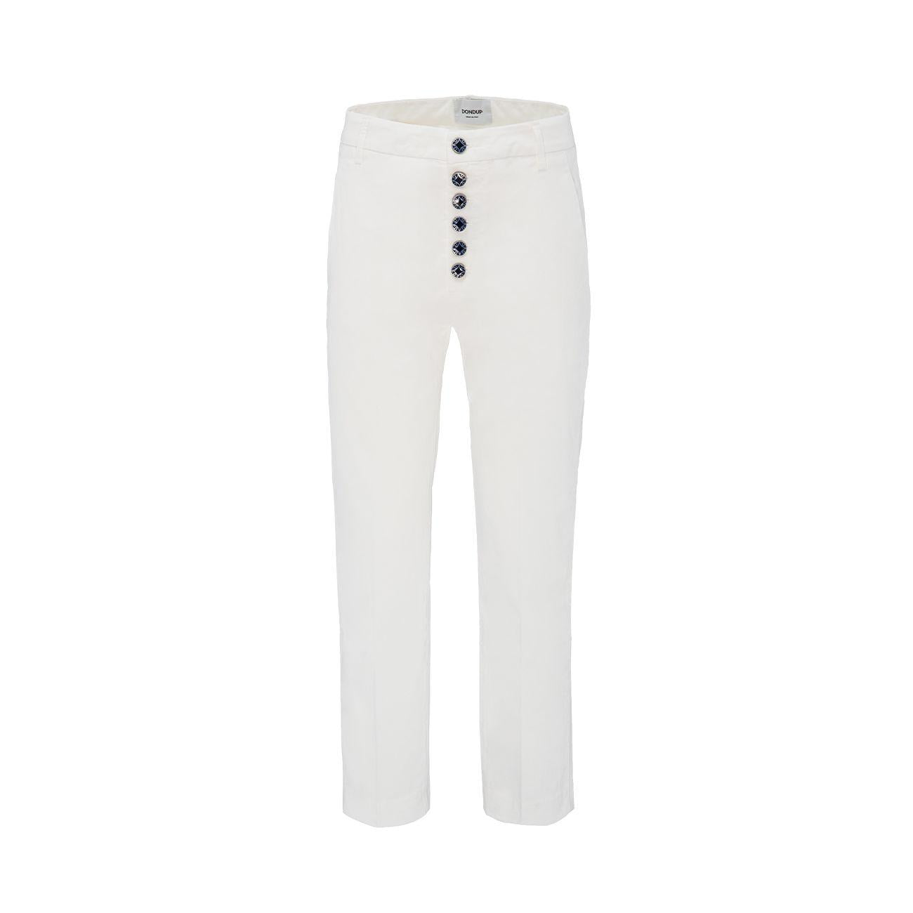 Pantaloni Nima Donna Bianco DP576/GSE046D/PTD 000BIANCO DONDUP 