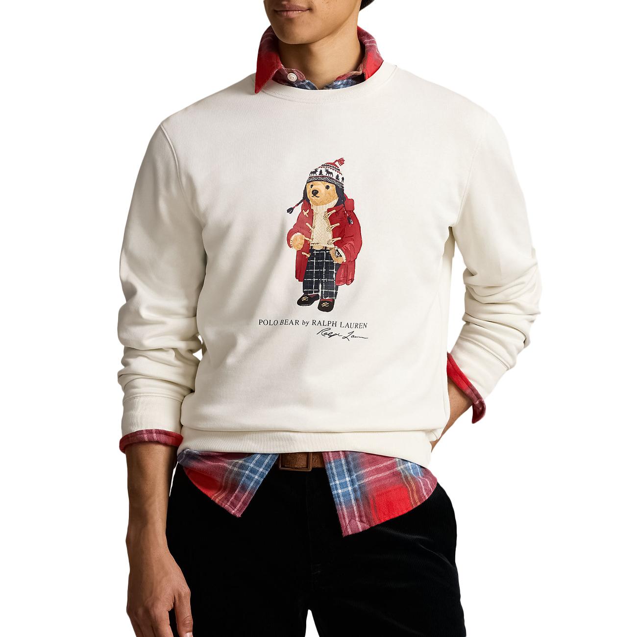 Felpa Girocollo Polo Bear Fleece Uomo Nevis Holiday Bear 710953718 002 F24 NEVIS HOLIDAY BEAR POLO RALPH LAUREN 