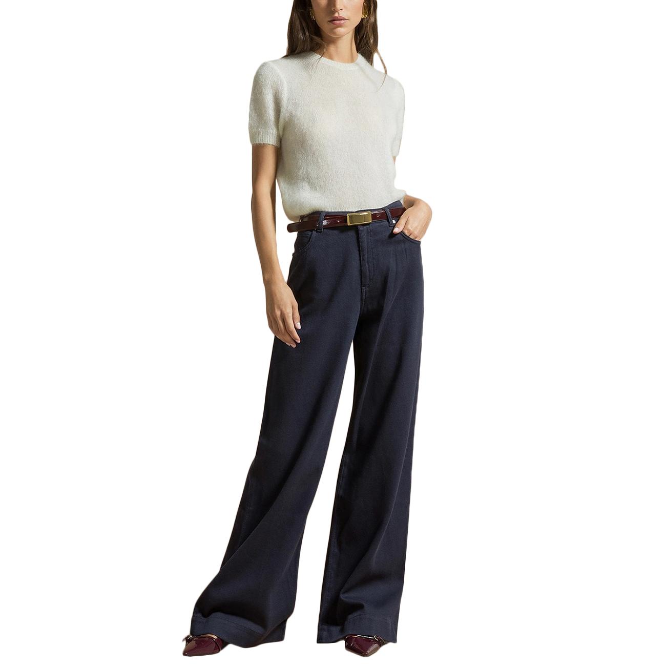 T-Shirt Nina In Lana Mohair NINA 2557U 101 BURRO CRUNA 