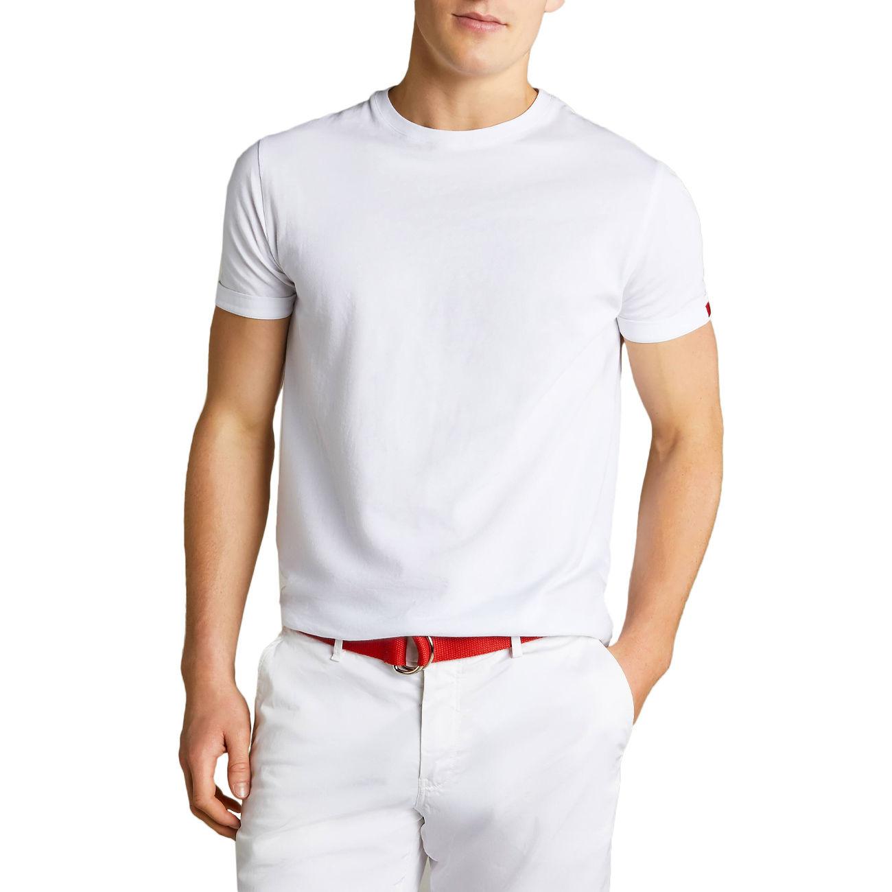 T-Shirt Travel Uomo Bianco Rosso NPMB3461330UCXB001 BIANCO/ROSSO FAY 