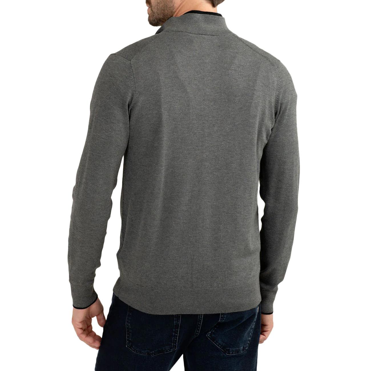 Maglia Full Zip FM25W18MZ A0953 ANTRACITE MELANGE FRED MELLO 