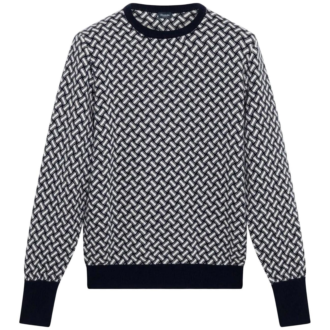 Maglia Girocollo In Cashmere Con Lama Di Rasoio D2K103 RB66 797+108 DRUMOHR 