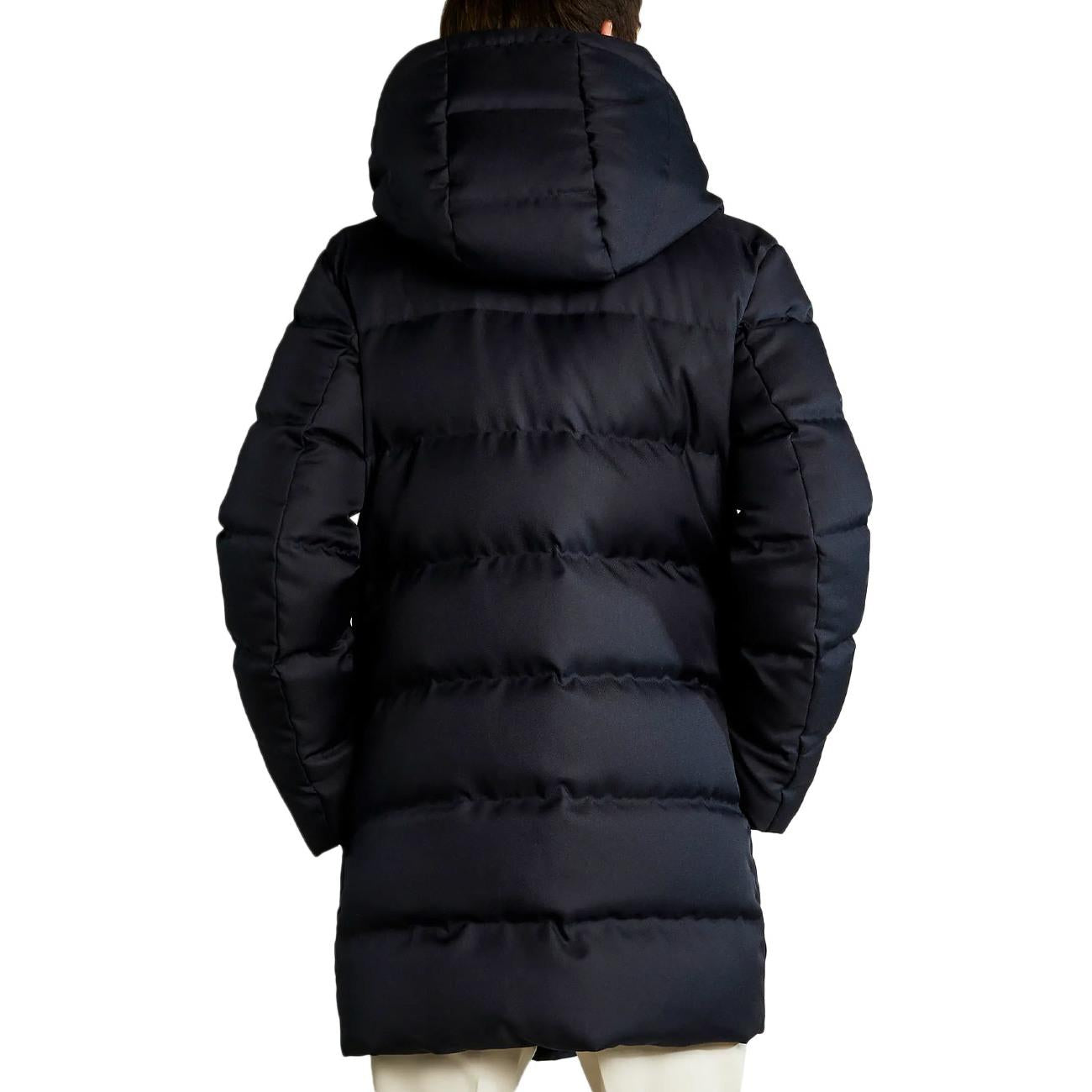 PIUMINO U. LUNGO GARN CHILL DB FRONT C/CAPP. FAY NAM36450500HNB U809 BLU PETROLIO FAY 