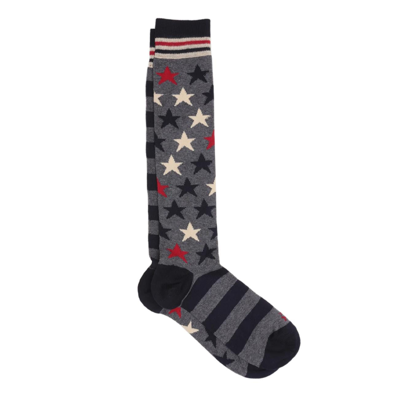 Calze Lunghe Stars And Stripes Unisex Blu Grigio FW230029 146 BLU/GRIGIO SOX IN THE BOX 