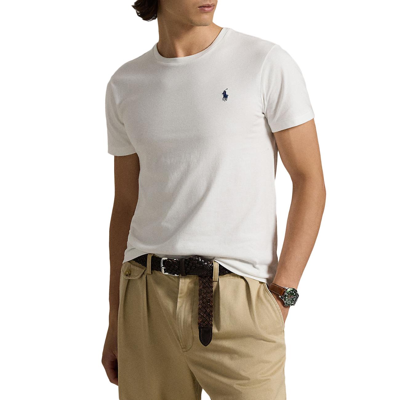 T.Shirt U. M/M Cotone Basica Rl 710680785 003 WHITE POLO RALPH LAUREN 