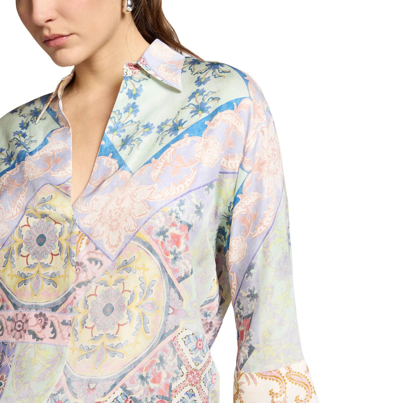 Camicia In Viscosa Stampata 2043Z200047N 043 ROSA/LILLA/BEIGE ELENA MIRO' 