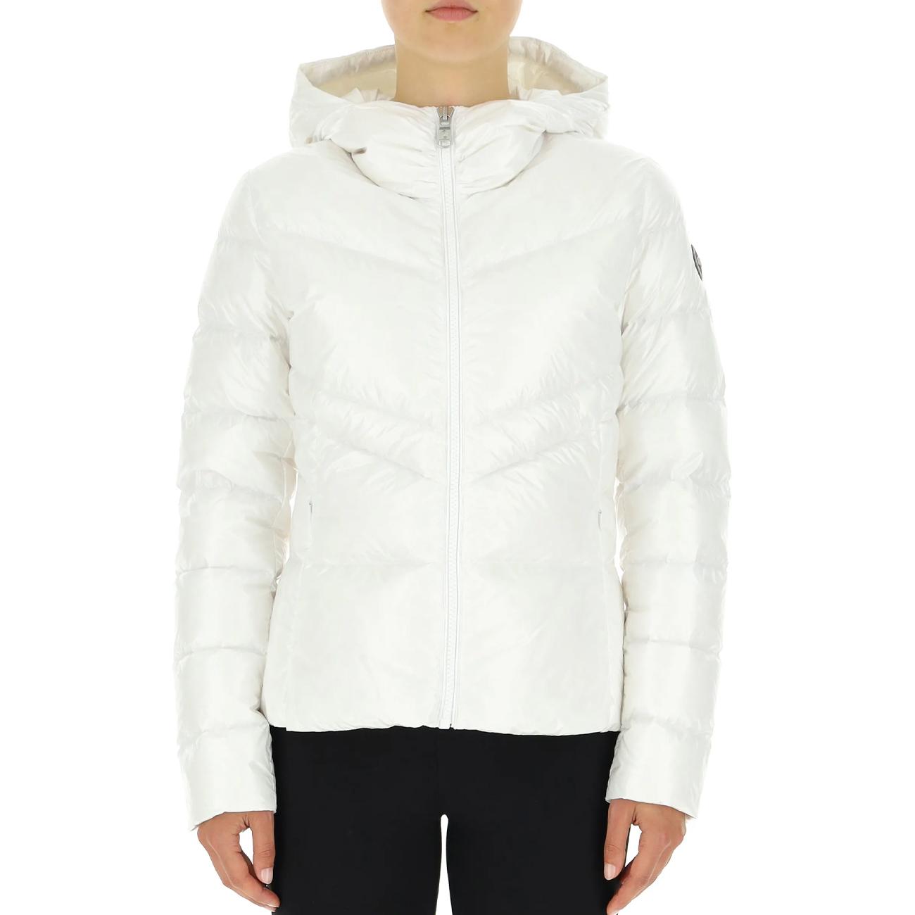 Piumino Con Cappuccio Fisso In Tessuto Lucido Donna Bianco 2295/8XV 01 BIANCO COLMAR ORIGINALS 