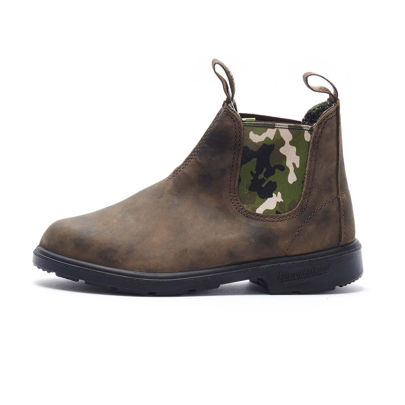 El Side Boot Rustic Bambino Brown Camouflage BCCAL0430/1640 BRWNCAMO BLUNDSTONE FOOTWEAR 