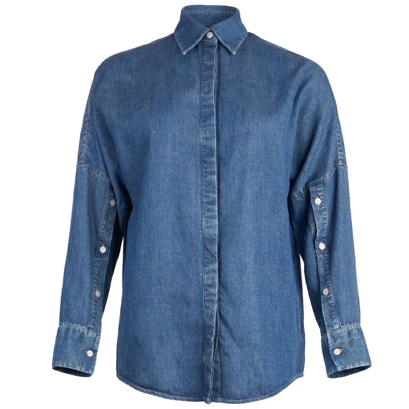 Camicia Over In Denim Lyocell DC461 DF0266 MC3 800 BLU MEDIO DONDUP 