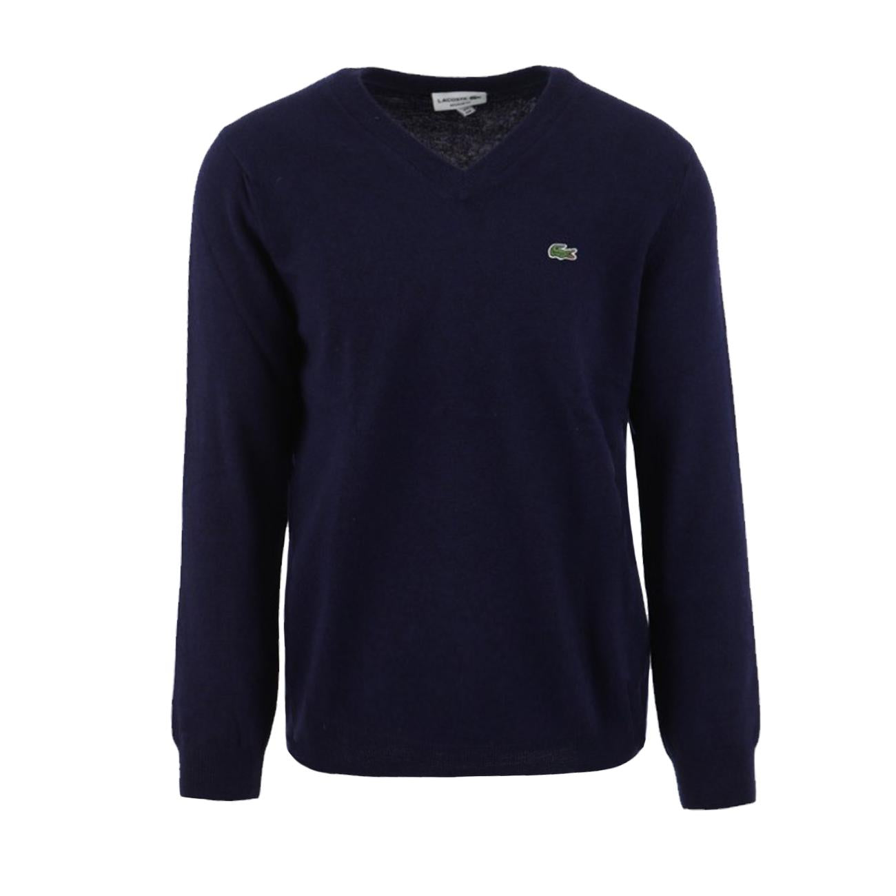 Pull Con Scollo A V Uomo Blu AH3447 166 BLU LACOSTE 