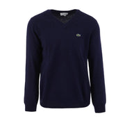 Pull Con Scollo A V Uomo Blu AH3447 166 BLU LACOSTE 
