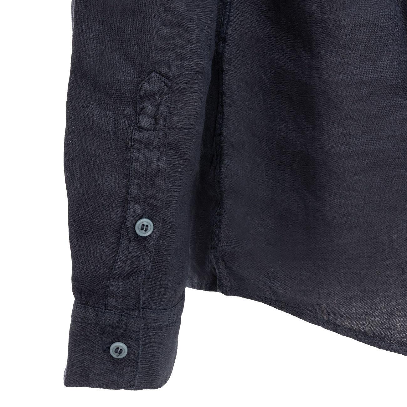 Camicia Braiden In Lino Colletto Classico Uomo Blu BRAIDEN/1337 W1738 BLU 40WEFT 