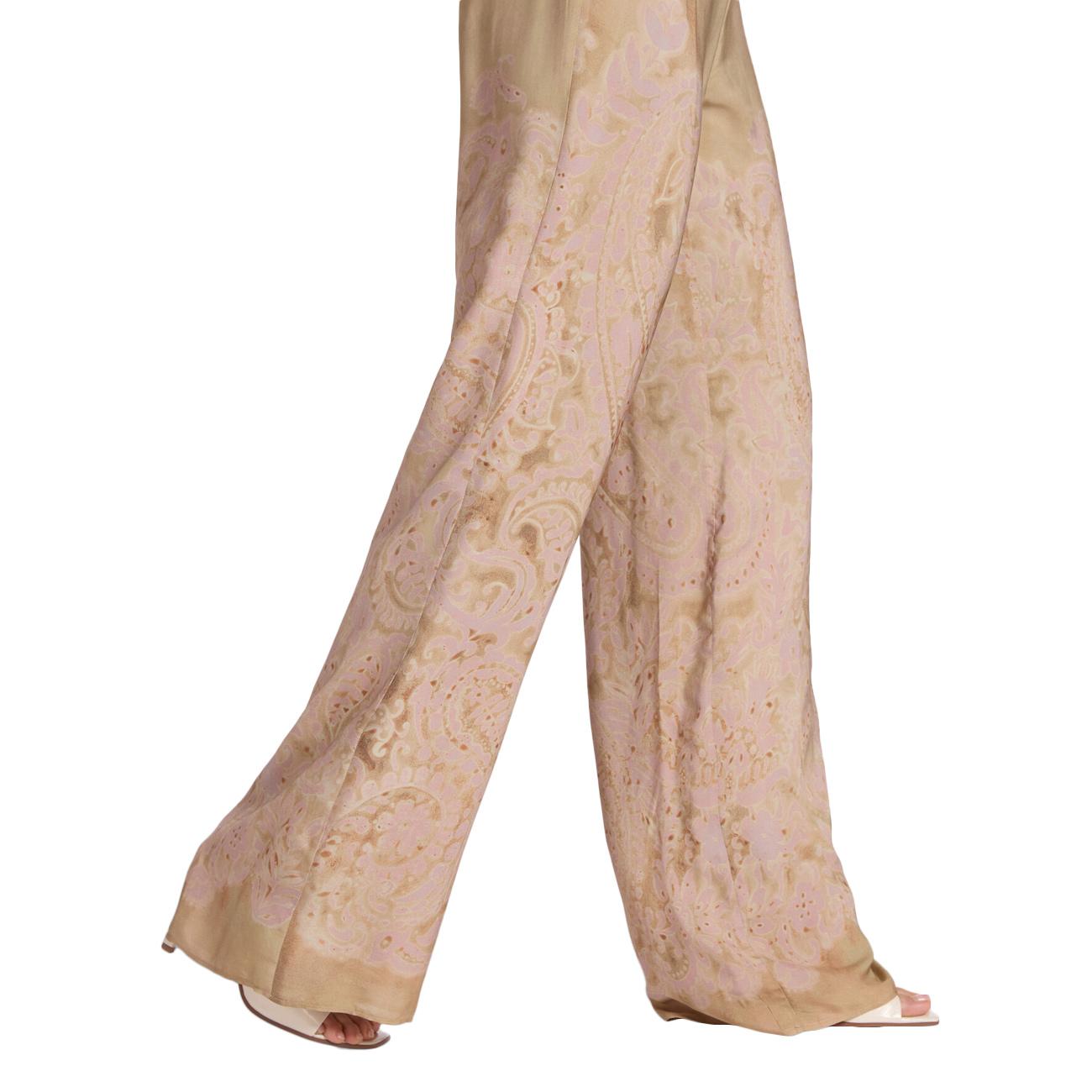 Pantaloni Dritti Stampati P026P000479N 01 NATURALE ELENA MIRO' 