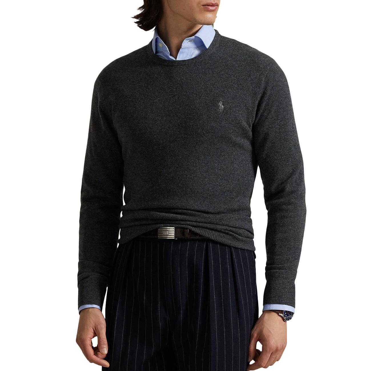  710974148 004 DARK CHARCOAL HEATHER POLO RALPH LAUREN 