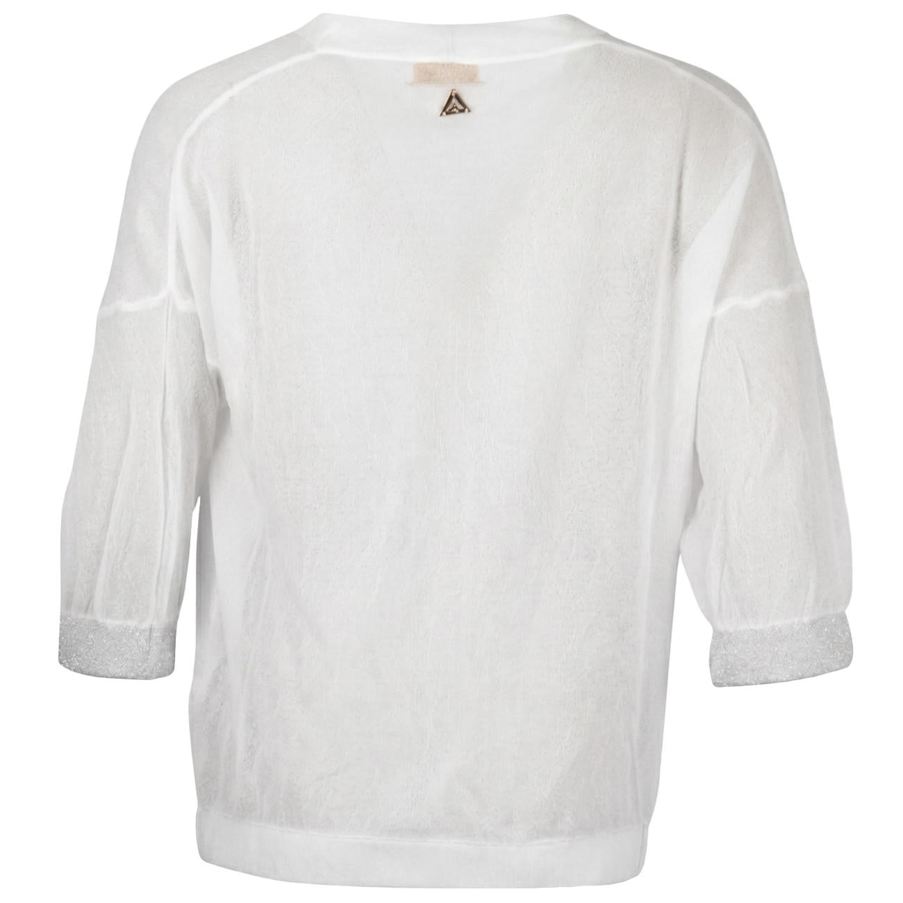 AKEP Blusa Light Jacquard Full Colo CMKD13235 ECRU 