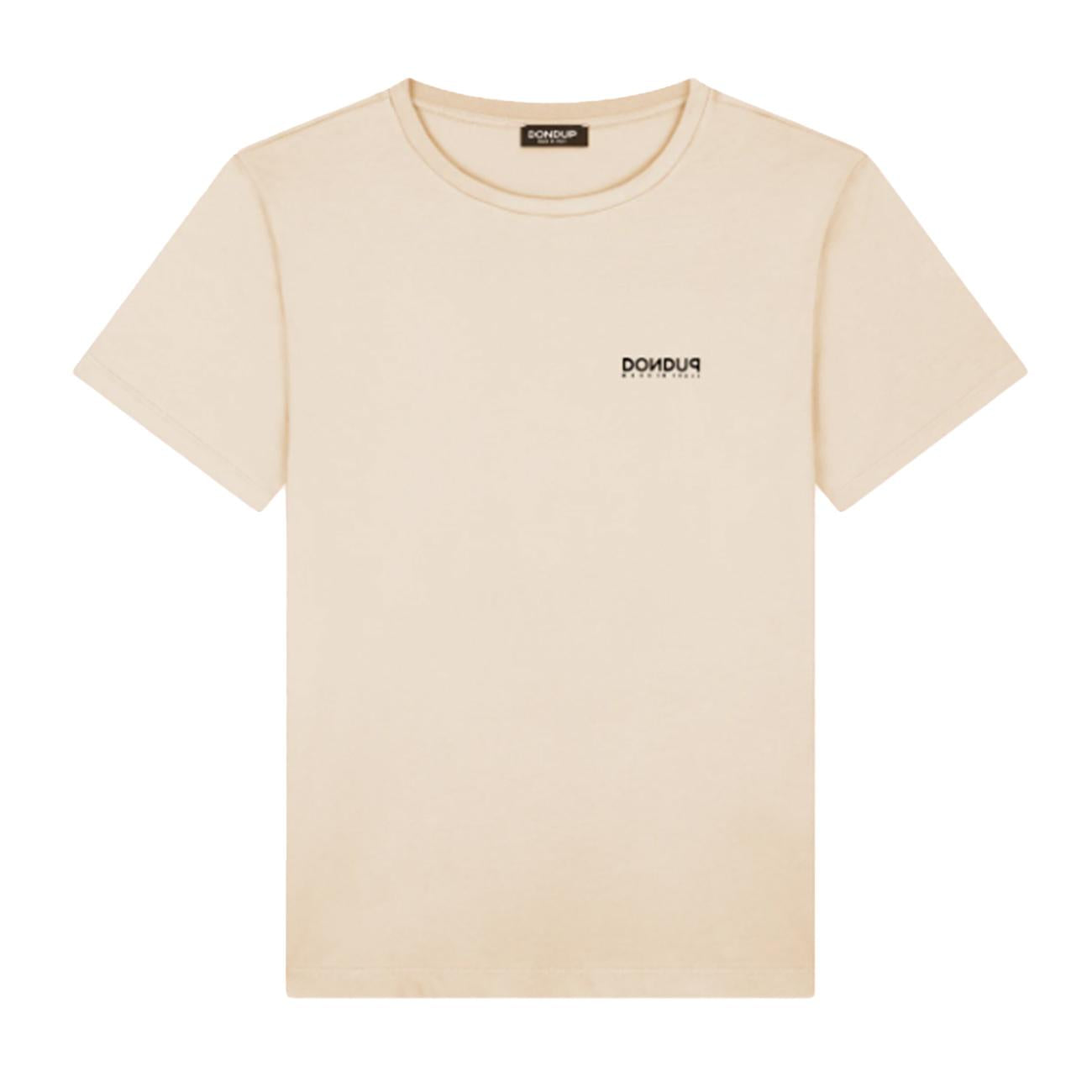 T-Shirt Girocollo In Jersey US198JF0309UIT08 010 BEIGE DONDUP 