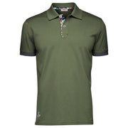 Polo Mezza Manica Piquet Con Ricami MK891086 MILITARE MARKUP 