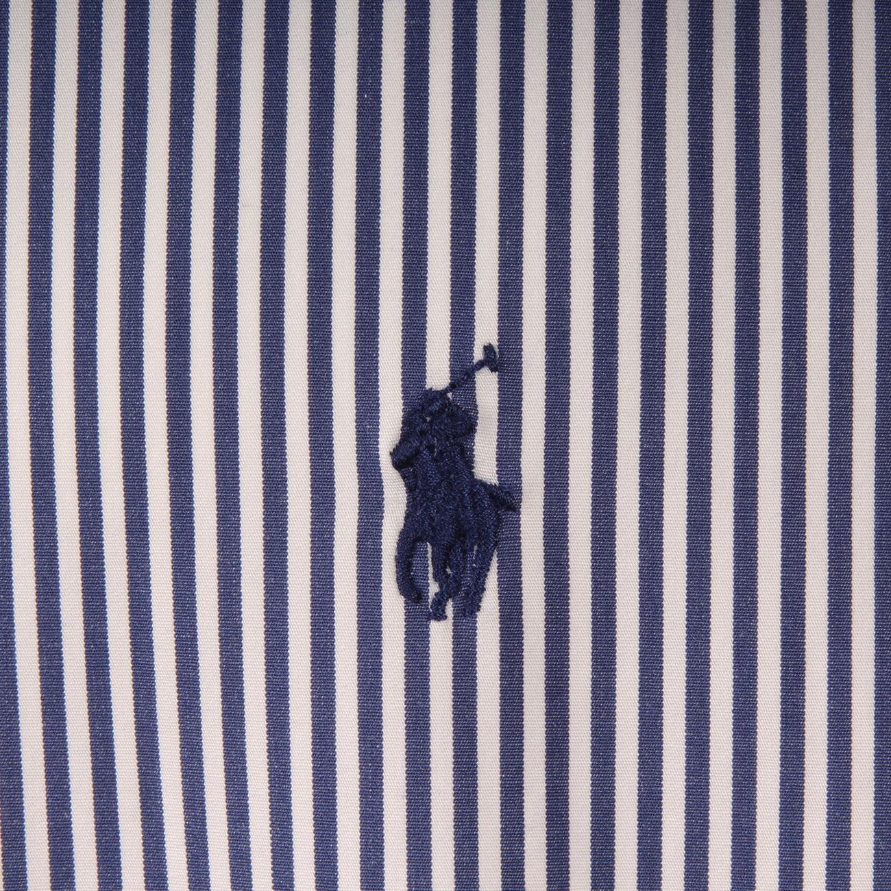 Camicia Popeline Slim Fit Bacchetta Uomo Navy/White 710859881 NAVY/WHITE POLO RALPH LAUREN 