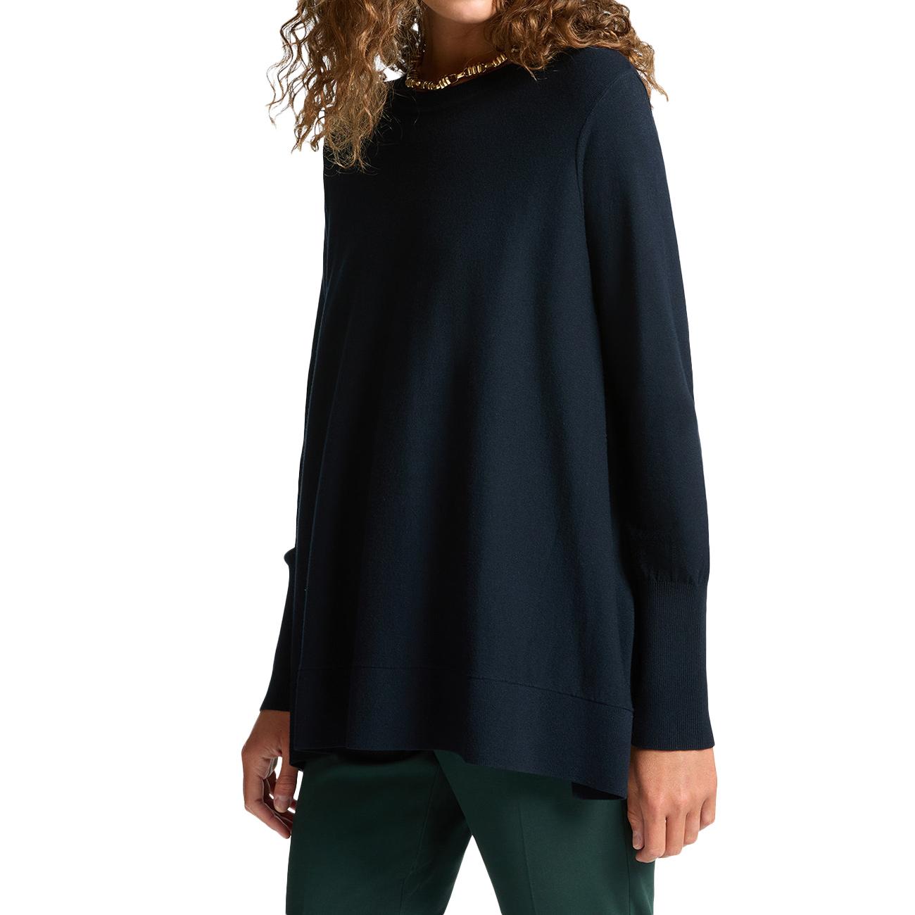 Maglia Ampia Con Collo Staccabile M513Z000653N 034 DARK BLUE ELENA MIRO' 