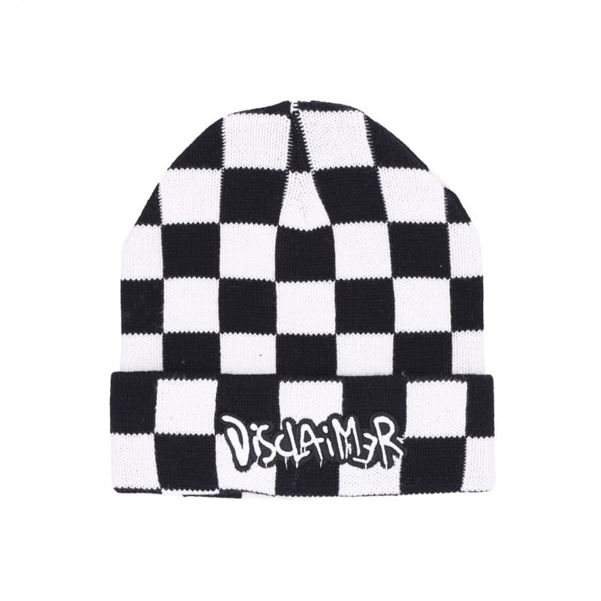 Cappellino Con Risvolto Con Scacchi Unisex Nero Bianco DSAF220026 NERO/BIANCO DISCLAIMER 