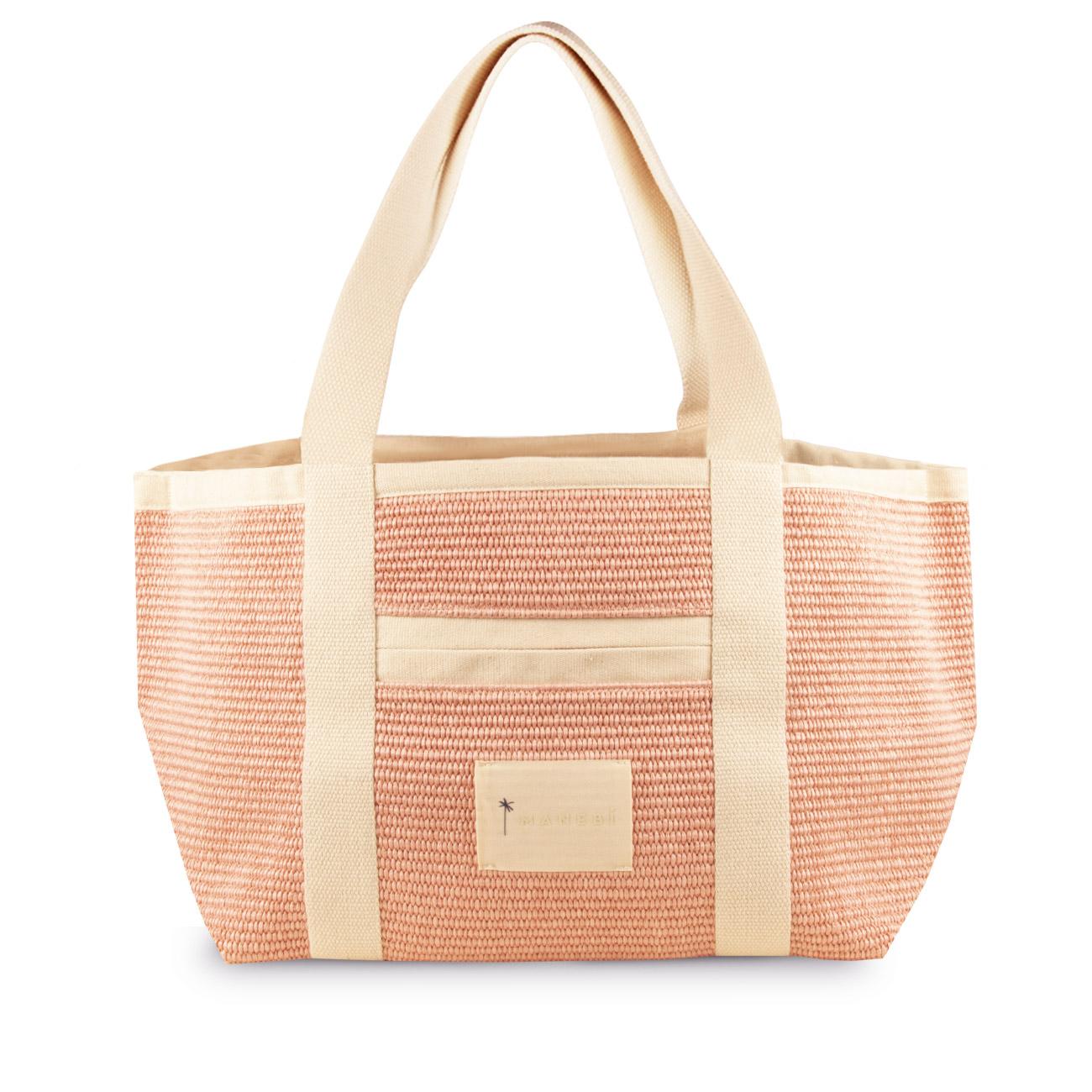 BORSA D. TOTE BAG LG RAFIA T.U. MANEBI MAN/O24AT ROSE MANEBI 