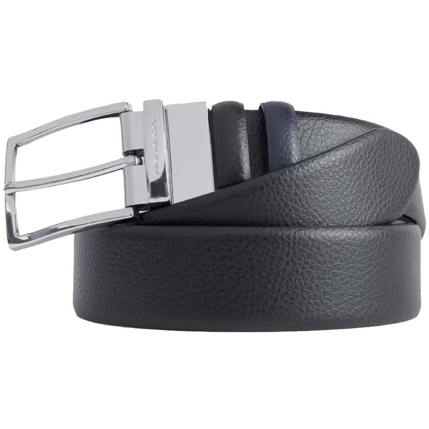 CINTURA U. REVERSIBILE C/FIBBIA AD ADIGLIO PIQUADRO CU4209MO NERO E BLU PIQUADRO 