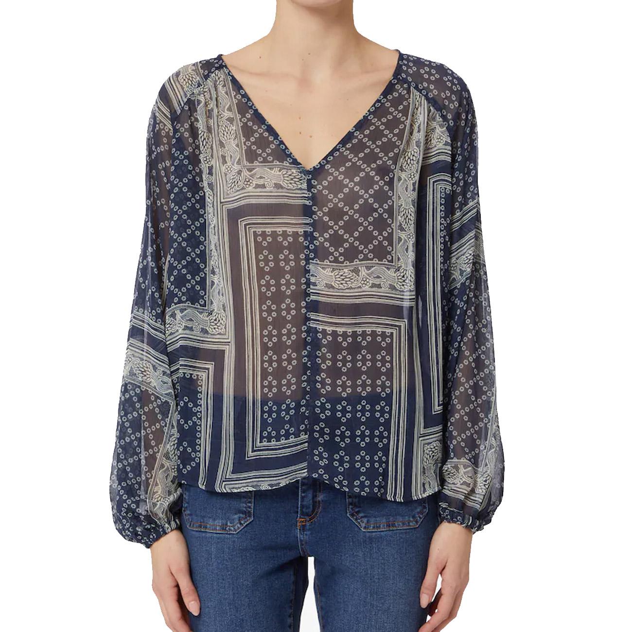 Blusa Leo Donna Foulard Blu LEO 2415111271200 001 FOULARD BLU EMME MARELLA 