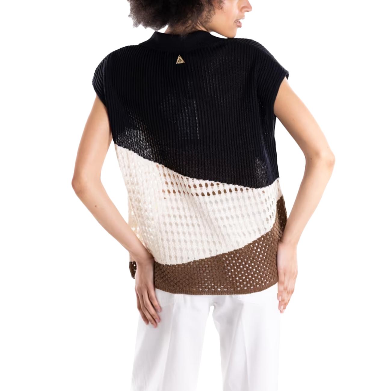 Polo Smanicata A Rete PLKD13072 NERO AKEP 