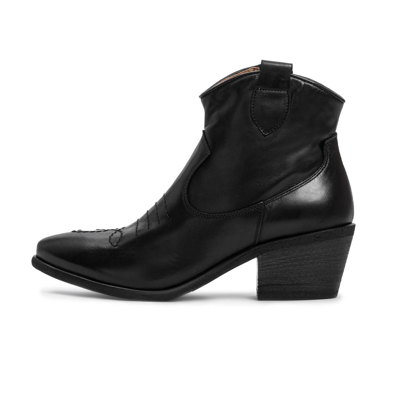 Texano Con Tacco In Pelle Spazzolata Donna Nero M102 NERO JE T`AIME 
